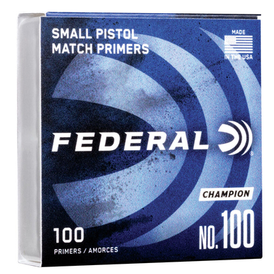 Federal Champion Centerfire Small Pistol Primer .100 Clam 1000/Box