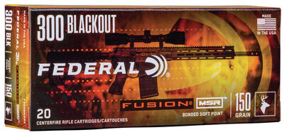 Federal Fusion MSR Ammo 300 Blackout 150gr 20/Box