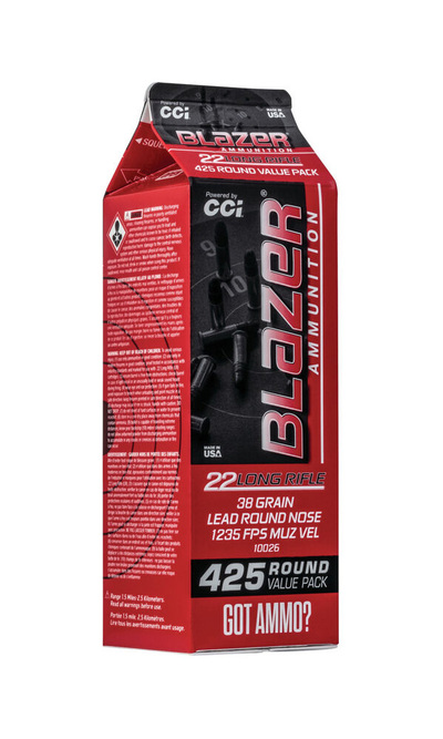 Blazer® Rimfire Ammo 22 LR Lead RN 38gr 425/Box