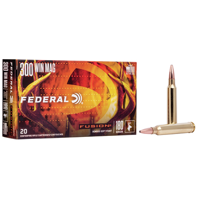 Federal Fusion Ammunition Centerfire Rifle 300 Win Mag 180gr 20/Box