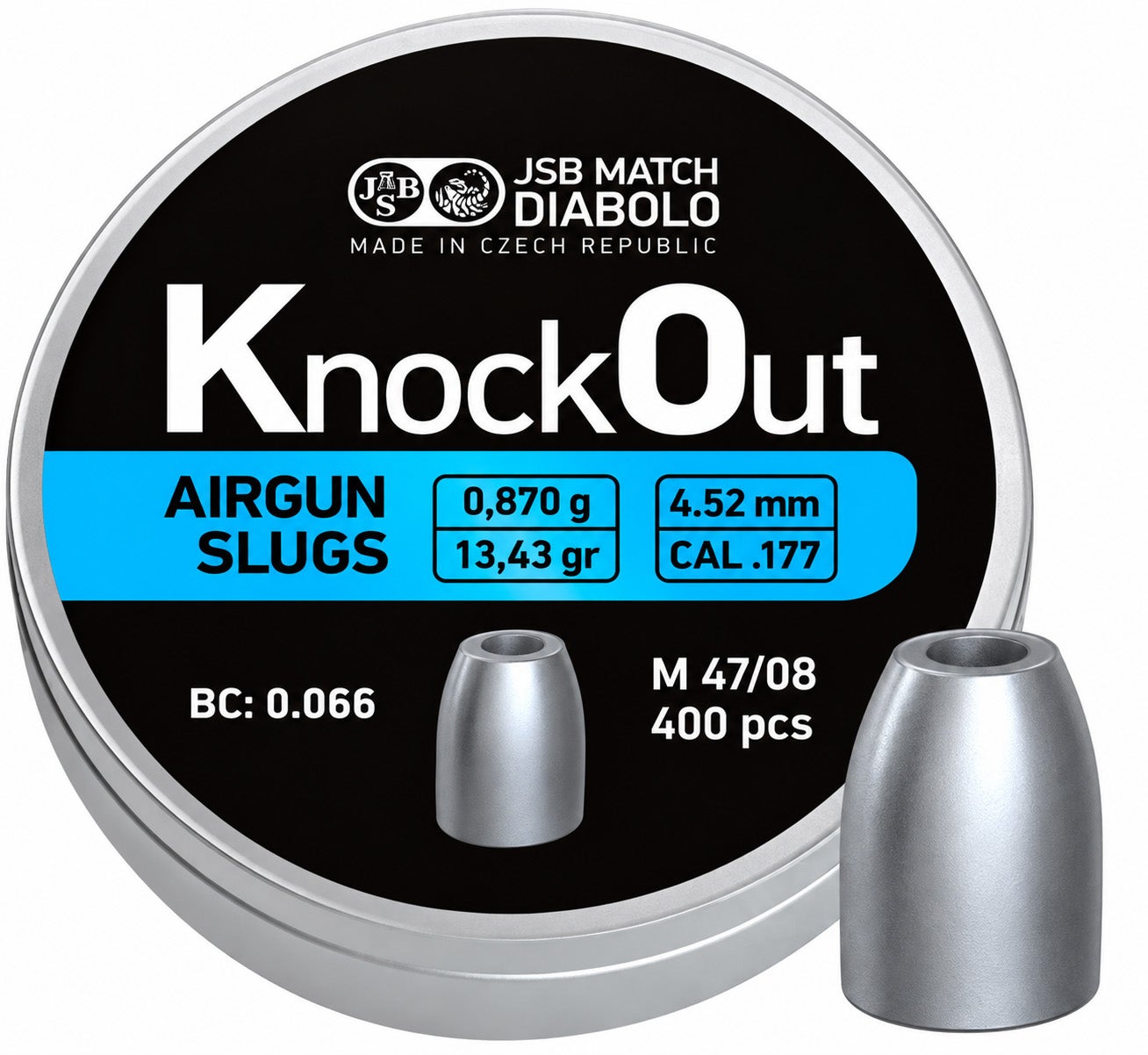 JSB KO Slugs 4,52mm 0,870g 400st