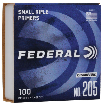 Federal Champion Centerfire Small Rifle Primer .205 Clam 1000/Box
