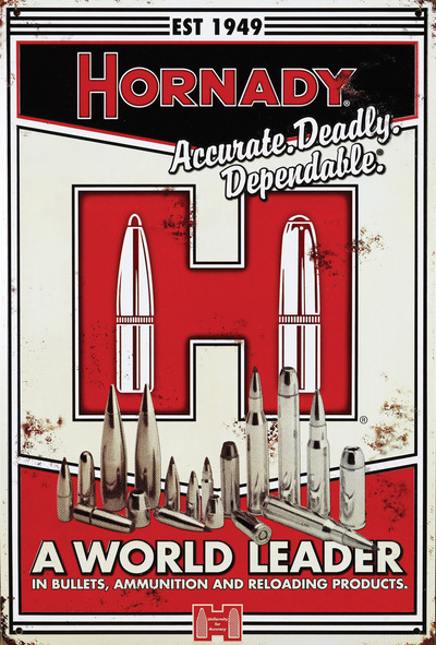 Hornady Vintage Tin Sign